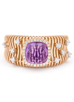 Roségouden ring, 1.56 ct paarse amethist, Gallery