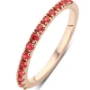 Roségouden ring, 0.42 ct robijn, Ensemble