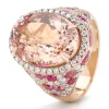 Roségouden ring, 10.30 ct roze morganite, Gallery