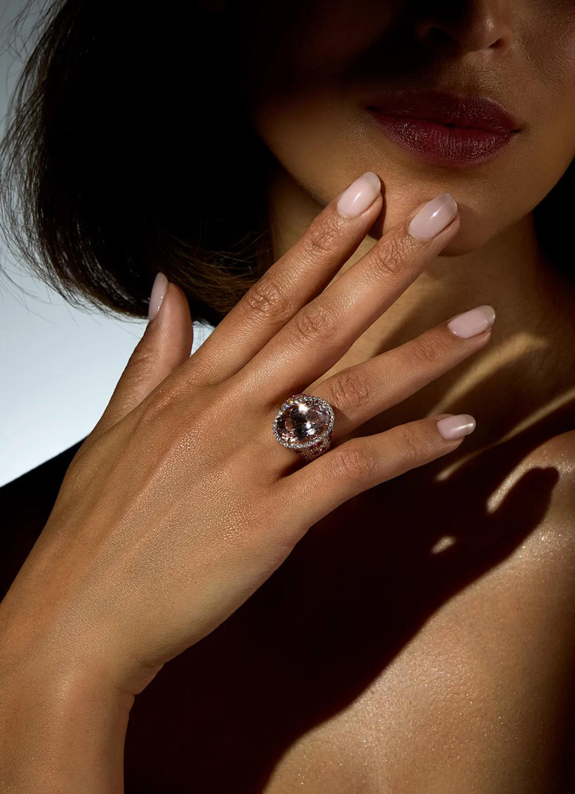 Roségouden ring, 10.30 ct roze morganite, Gallery