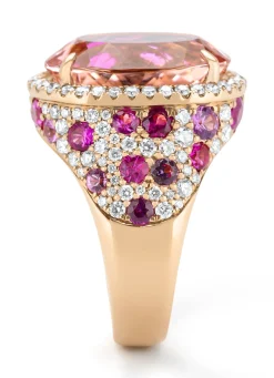 Roségouden ring, 10.30 ct roze morganite, Gallery