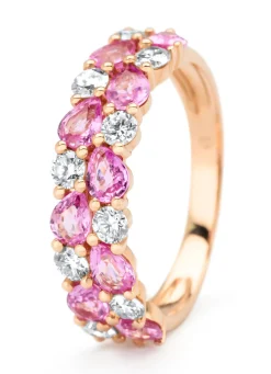 Roségouden ring, 1.65 ct roze saffier, Eden