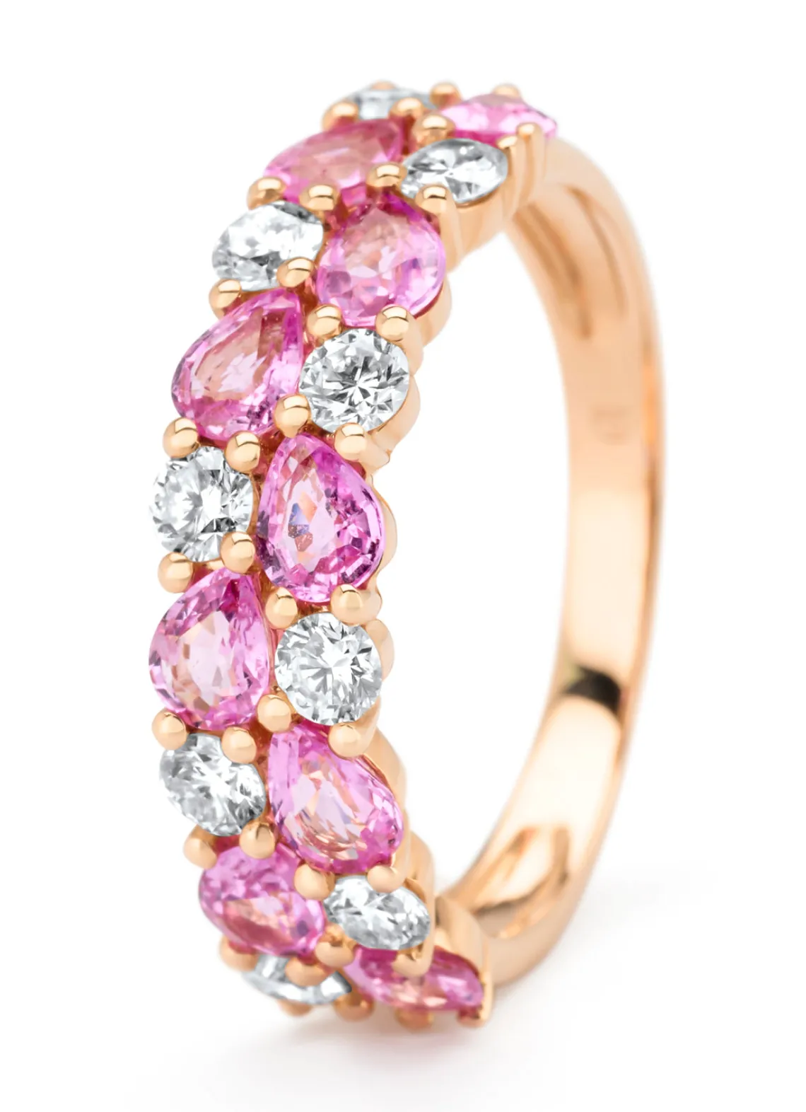 Roségouden ring, 1.65 ct roze saffier, Eden