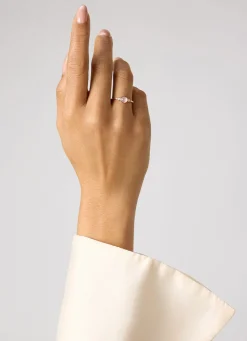 Roségouden ring, 0.54 ct rozenkwarts, Little Drops