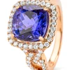Roségouden ring, 5.08 ct tanzaniet, Gallery