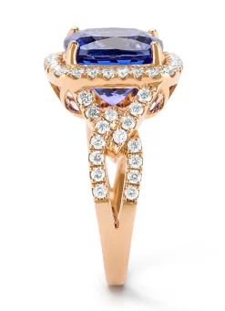 Roségouden ring, 5.08 ct tanzaniet, Gallery
