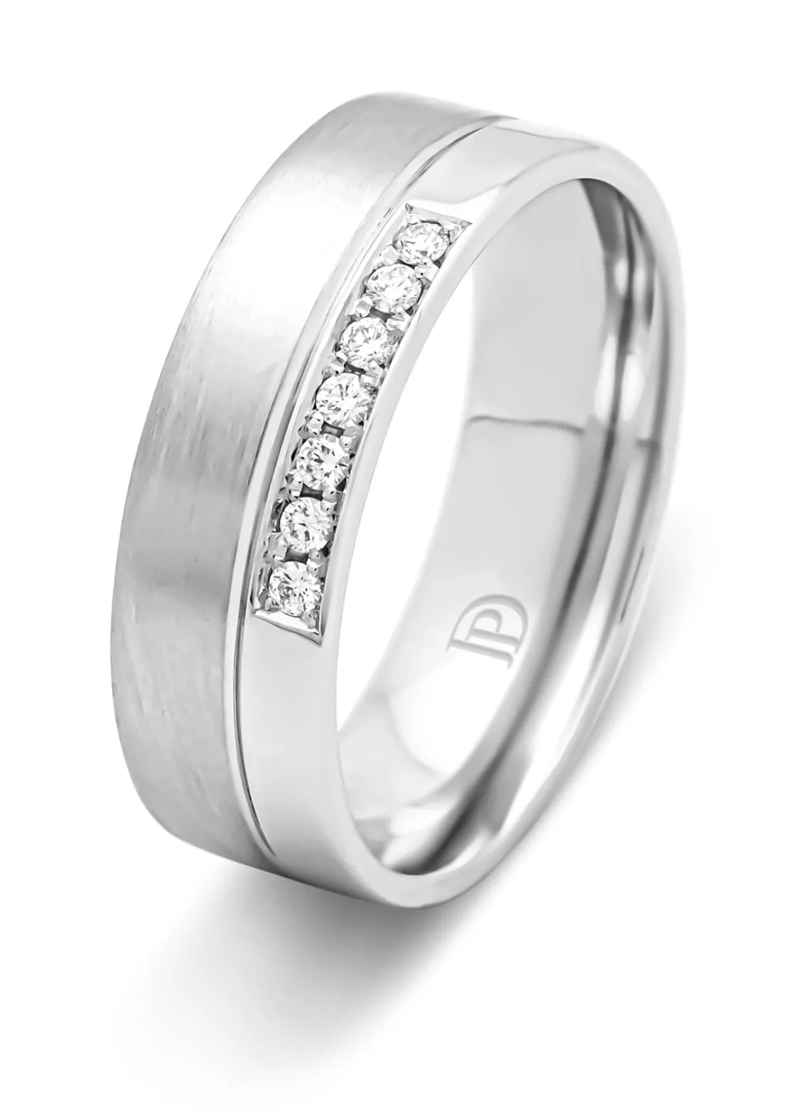 Witgouden 18 kt trouwring, Wedding