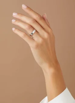 Witgouden 14 kt trouwring, Wedding