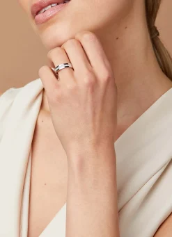 Witgouden 14 kt trouwring, Wedding