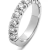 Witgouden alliance ring, 1.17 ct diamant, Groeibriljant