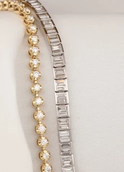 Witgouden armband, 3.31 ct diamant, Tennis bracelet