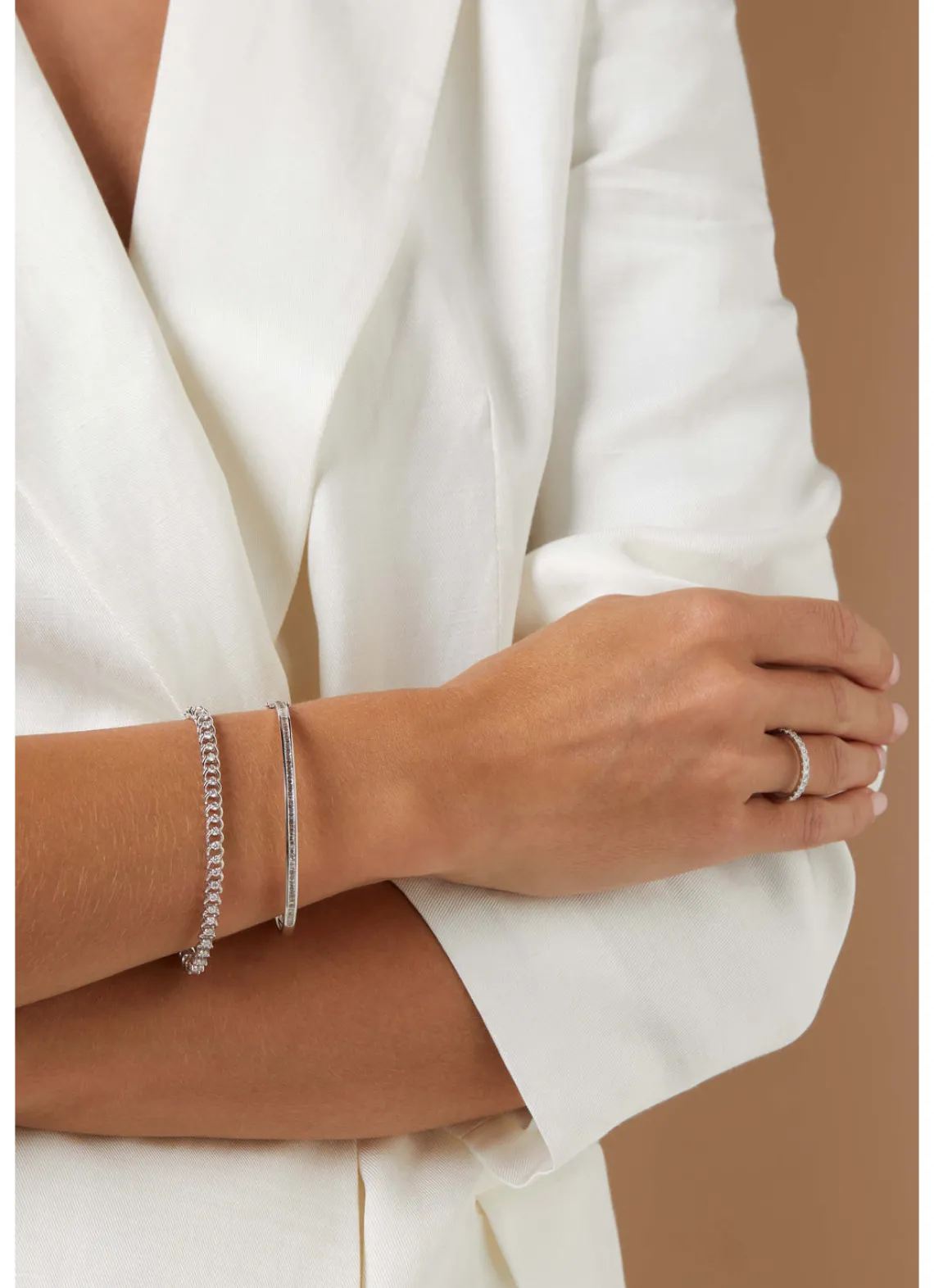 Witgouden armband, 0.86 ct diamant, Gallery