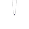 Witgouden collier, 0.05 ct blauwe saffier, Joy