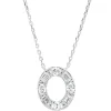 Witgouden collier, 0.66 ct diamant, Gallery