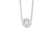 Witgouden collier, 0.65 ct diamant, Hearts & Arrows