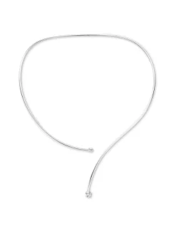 Witgouden collier, 0.70 ct diamant, Hearts & Arrows