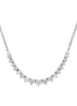 Witgouden collier, 1.38 ct diamant, Hearts & Arrows