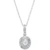 Witgouden collier, 0.25 ct diamant, Petite Romance