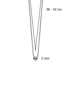 Witgouden collier, 0.05 ct diamant, Joy
