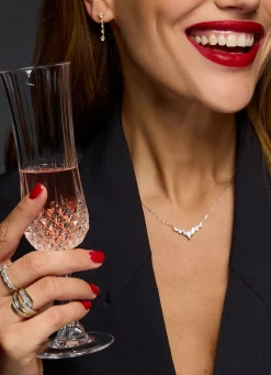 Witgouden collier, 0.95 ct diamant, Gallery