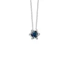 Witgouden hanger, 0.47 ct blauwe saffier, Empress