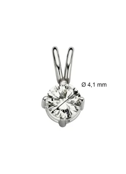Witgouden hanger, 0.26 ct diamant, Groeibriljant