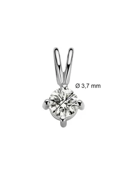 Witgouden hanger, 0.19 ct diamant, Groeibriljant