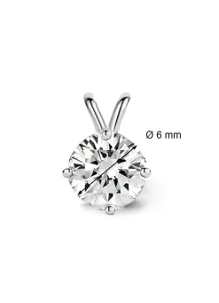 Witgouden hanger, 0.75 ct diamant, Groeibriljant