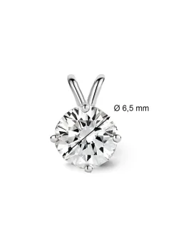 Witgouden hanger, 1.00 ct diamant, Groeibriljant