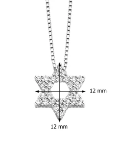 Witgouden hanger, 0.45 ct diamant, Hearts & Arrows