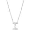 Witgouden hanger I, 0.05 ct diamant, Alphabet