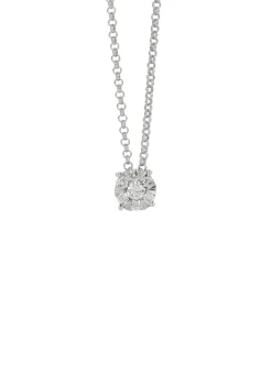 Witgouden hanger met collier, 0.14 ct diamant, Enchanted