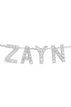 Witgouden hanger Z, 0.05 ct diamant, Alphabet