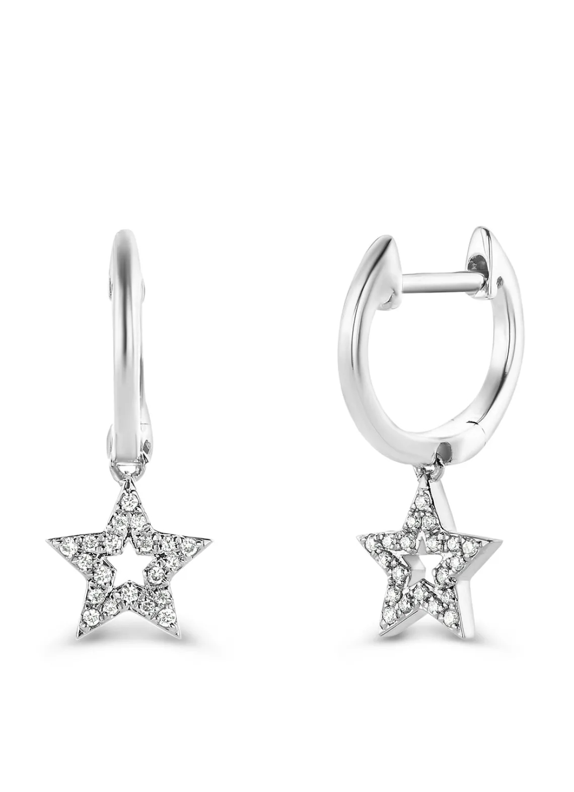 Witgouden oorsieraden, 0.09 ct diamant, Dreamer