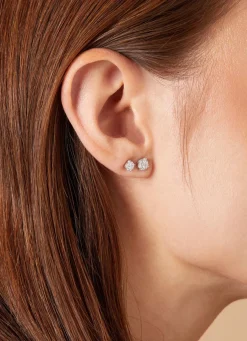 Witgouden oorsieraden, 0.18 ct diamant, Enchanted