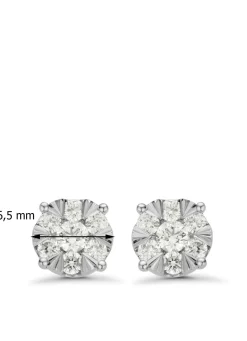 Witgouden oorsieraden, 0.55 ct diamant, Enchanted
