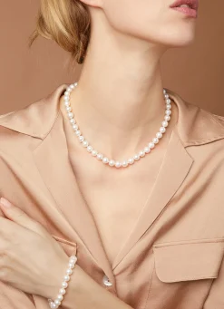 Witgouden parelketting Rivièra