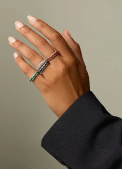 Witgouden ring, 0.79 ct blauwe saffier, Majestic