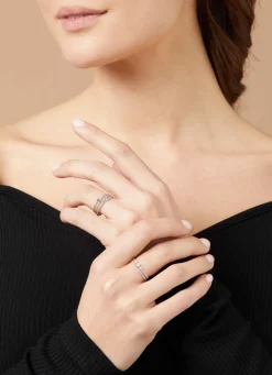 Witgouden ring, 0.05 ct blauwe saffier, Joy