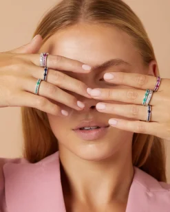 Witgouden ring, 0.69 ct blauwe saffier, Majestic