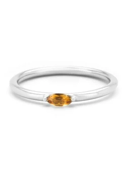 Witgouden ring, 0.12 ct citrien, Joy