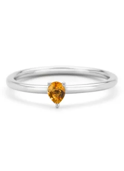 Witgouden ring, 0.14 ct citrien, Joy
