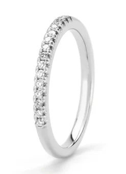 Witgouden ring, 0.14 ct diamant, Ensemble