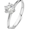 Witgouden ring, 1.01 ct diamant, Solitair