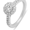 Witgouden ring, 0.97 ct diamant, Solitair