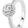 Witgouden ring, 0.71 ct diamant, Solitair
