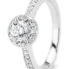 Witgouden ring, 0.57 ct diamant, Solitair