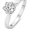 Witgouden ring, 1.01 ct diamant, Solitair