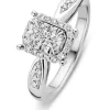 Witgouden ring, 0.34 ct diamant, Enchanted