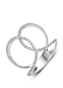 Witgouden ring, 0.24 ct diamant, Like a star